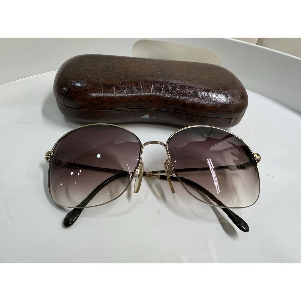 VINTAGE HERMES BY LUXOTTICA GOLD ELECTROPLATED SUNGLASS FRAMES /PRESCRIPTION